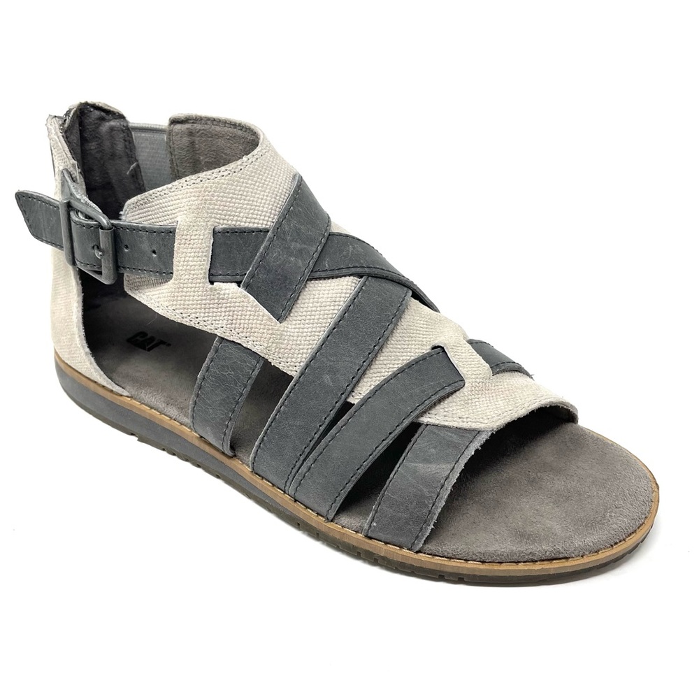 CATERPILLAR CAT Sunswept Gladiator Sandals Women's SIZE 7.5W Grey Shoes Leather